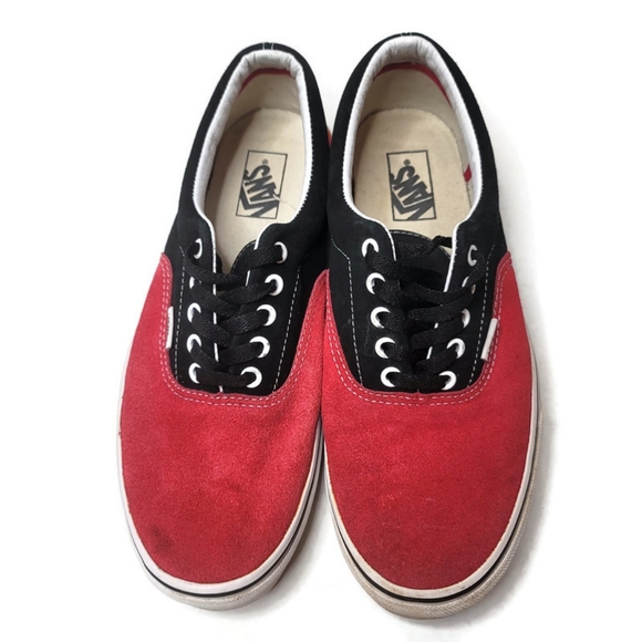 Vans era red and black suede low top sneakers 10.5 - Picture 8 of 9